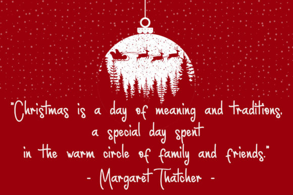 Santa Reindeer Font Poster 5