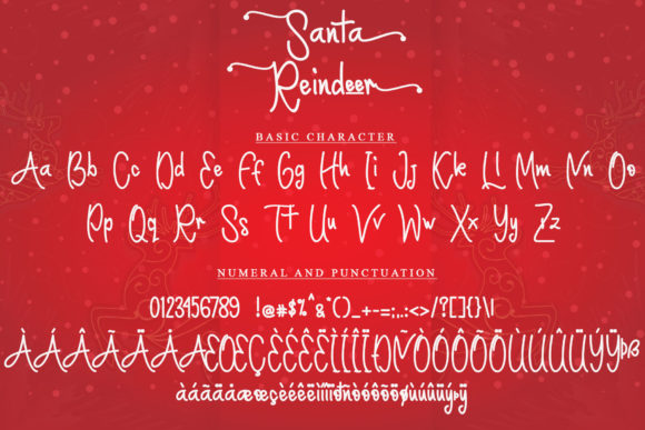 Santa Reindeer Font Poster 7