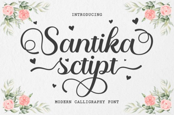 Santika Script Font Poster 1