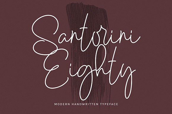 Santorini Eighty Font Poster 1