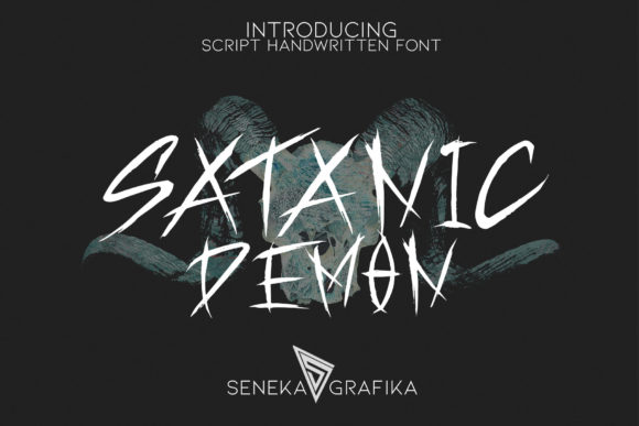 Satanic Demon Font Poster 1