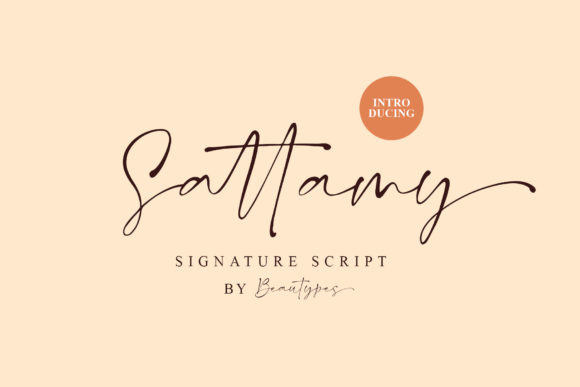 Sattamy Signature Font Poster 1