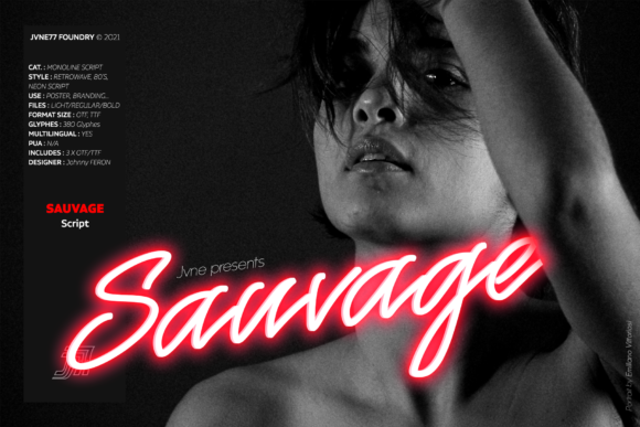 Sauvage Neon Script Font