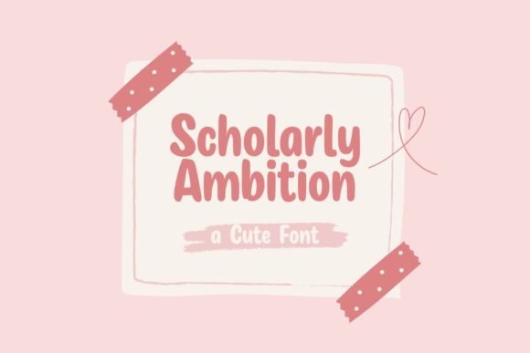 Scholarly Ambition Font Scholarly Ambition Font Poster 1