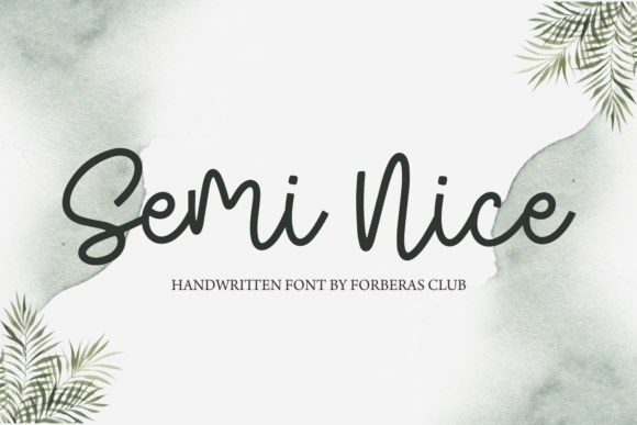 Semi Nice Font Poster 1