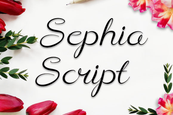 Sephia Script Font Poster 1