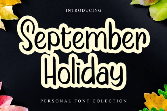 September Holiday Font Poster 1