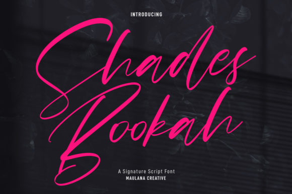 Shades Bookah Script Font Poster 1