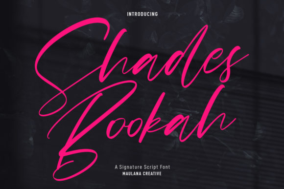 Shades Bookah Script Font Poster 1