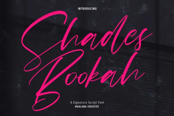 Shades Bookah Script Font Poster 1