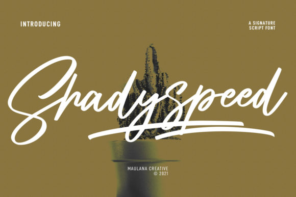 Shadyspeed Script Font Font Poster 1