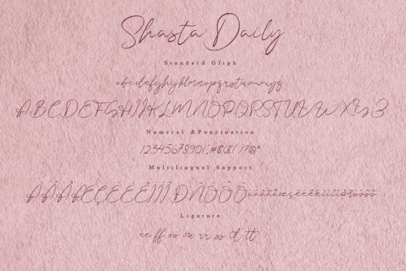 Shasta Daily Font Poster 13