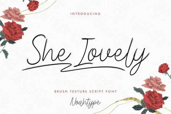She Lovely Font She Lovely Font Poster 1