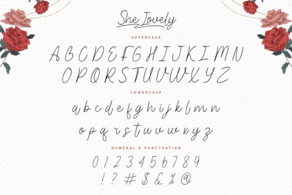 She Lovely Font Poster 4