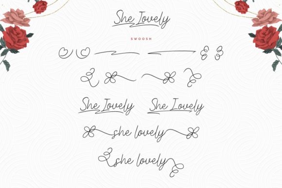 She Lovely Font Poster 8