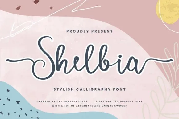 Shelbia Font Shelbia Font Poster 1