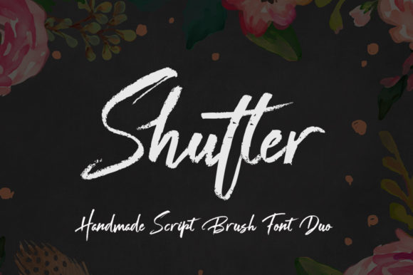 Shutter and White Font