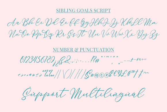 Sibling Goals Font Poster 3