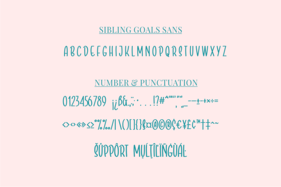 Sibling Goals Font Poster 4