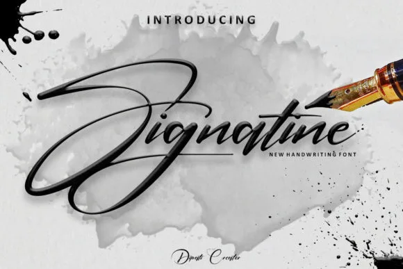 Signatine Font Signatine Font Poster 1
