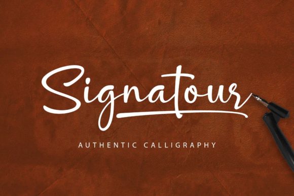 Signatour Font Poster 1