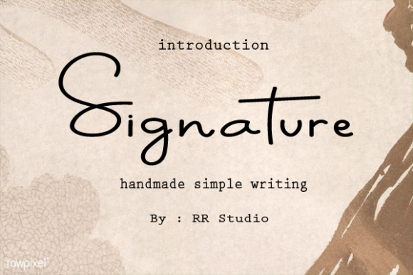 Signature Font Poster 1