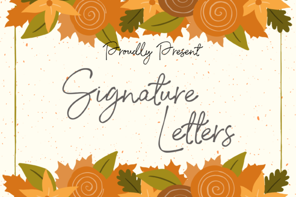 Signature Letter Font Poster 1