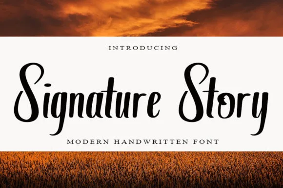 Signature Story Font Signature Story Font Poster 1
