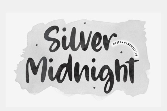 Silver Midnight Font Poster 1