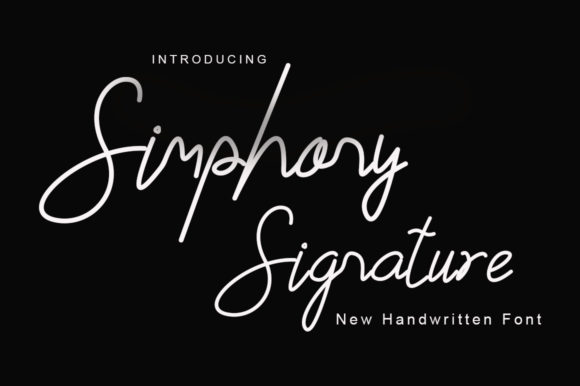 Simphony Signature Font Poster 2