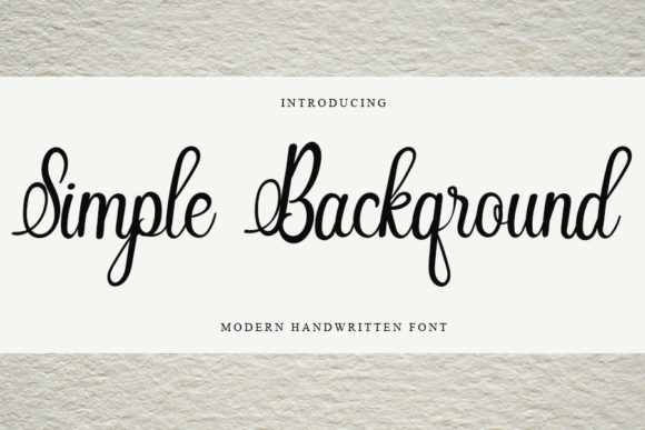 Simple Background Font Poster 1