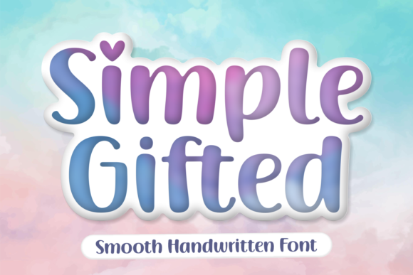 Simple Gifted Font Poster 1