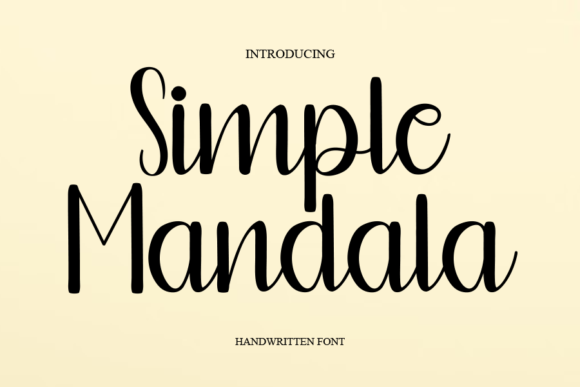 Simple Mandala Font Poster 1