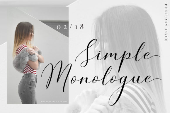 Simple Monologue Font Poster 1