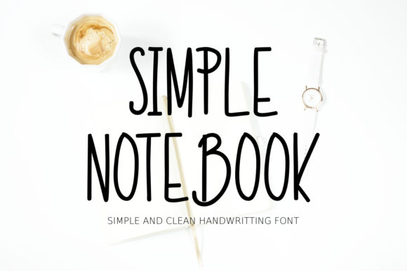 Simple Notebook Font Poster 1