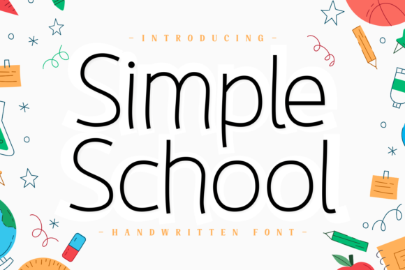 Simple School Font Poster 1