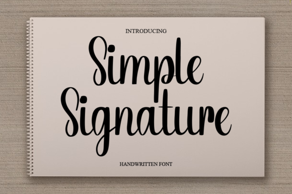 Simple Signature Font Poster 1