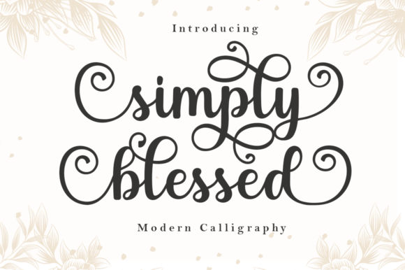 Simply Blessed Font Poster 1