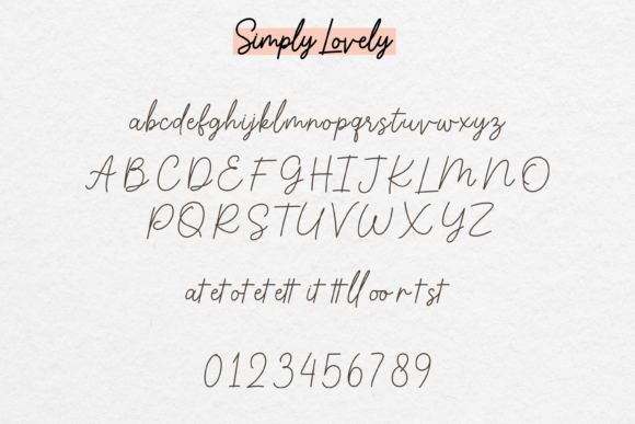 Simply Lovely Font Poster 9