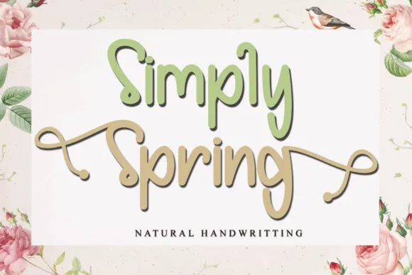 Simply Spring Font Simply Spring Font Poster 1