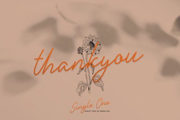 Single One Font Poster 6