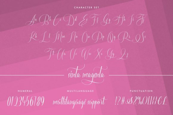 Sinta Magenta Font Poster 4