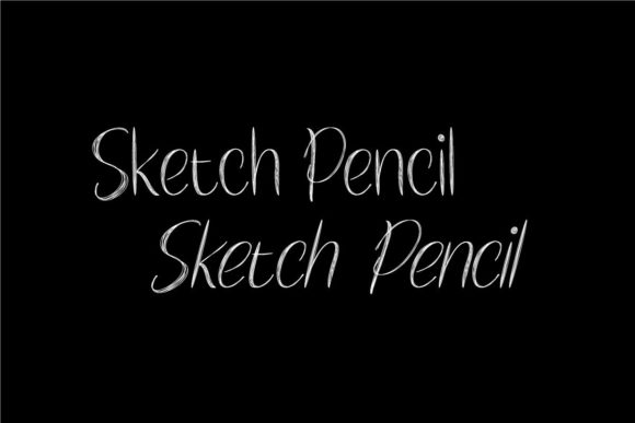 Sketch Pencil Font Poster 2