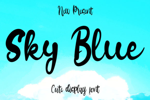 Sky Blue Font Poster 1