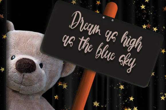 Sky Blue Font Poster 4