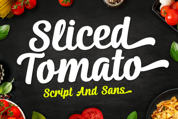 Sliced Tomato Font Poster 1