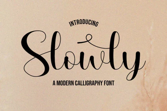Slowly Font Slowly Font Poster 1