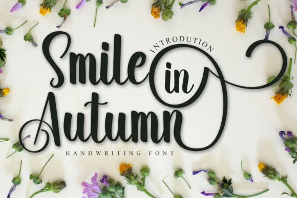 Smile in Autumn Font Smile in Autumn Font Poster 1