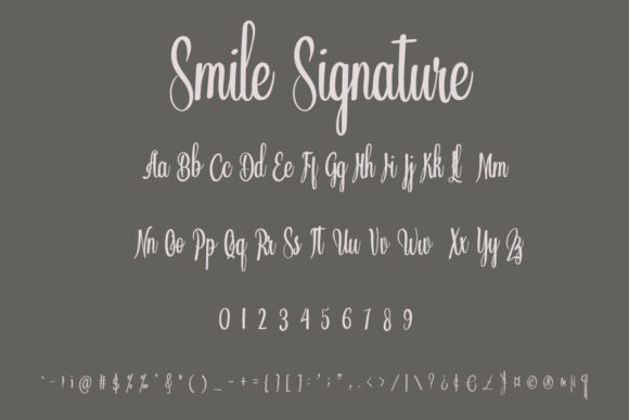 Smile Signature Font Poster 6