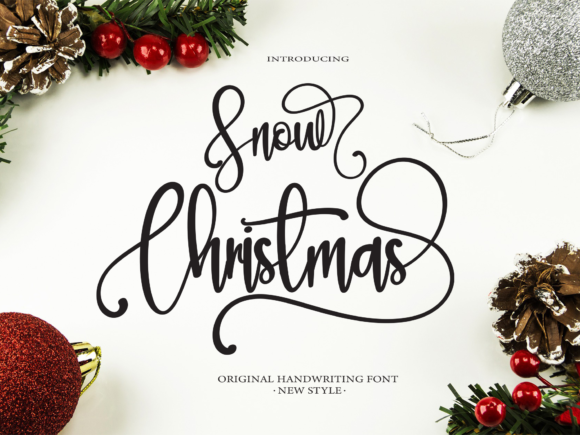 Snow Christmas Font Poster 1